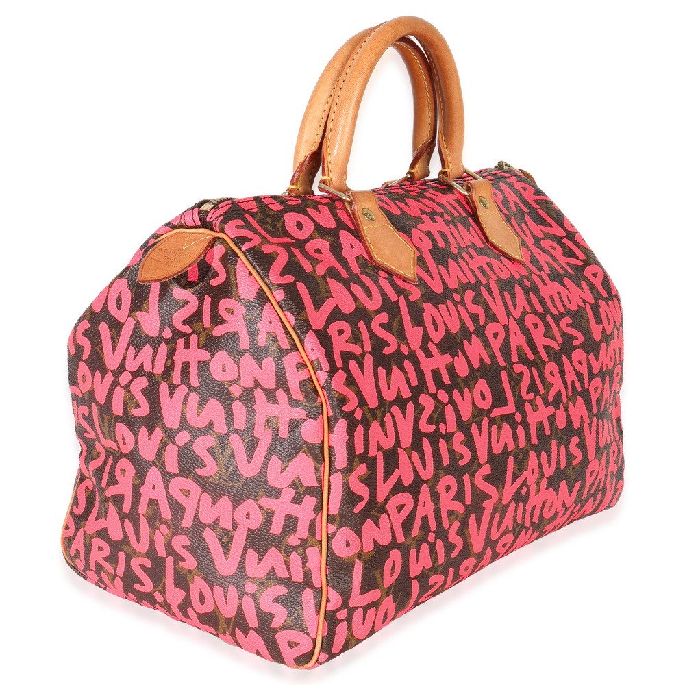 Louis Vuitton x Stephen Sprouse Fuchsia Monogram Canvas Graffiti Speedy 30 - Picture 3 of 7